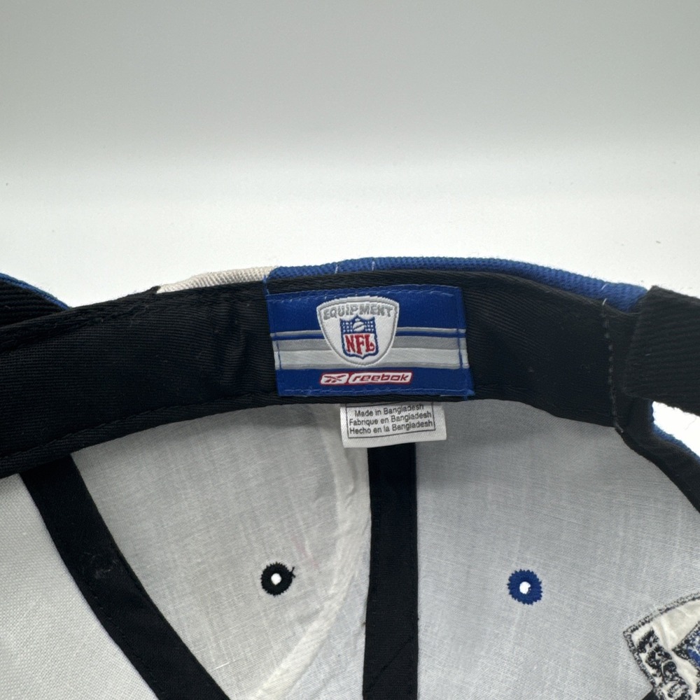 Vintage Dallas Cowboys Big Star Logo Cap Reebok NFL Blue/Black/White - Picture 6 of 9